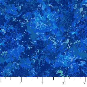 Fabric Northcott Rhapsody in Blue Texture Dark Blue 27074-44