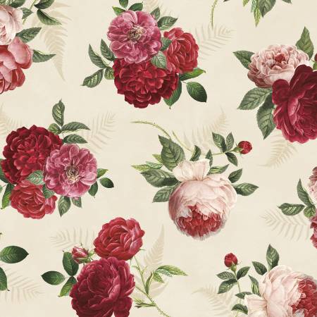 Fabric Wilmington Daydream Garden Cream Roses 50013-237