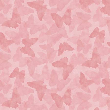 Fabric Wilmington Daydream Garden Pink Butterflies 50016-333
