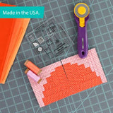 Notions Creative Grids Ruler - 4in Curvy Log Cabin Trim Tool CGRJAW6MINI