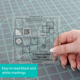 Notions Creative Grids Ruler - 4in Curvy Log Cabin Trim Tool CGRJAW6MINI