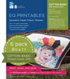 Notions Electric Quilt Co  - EQ Printables - Sewable Inkjet Fabric Sheets - P-FABRC