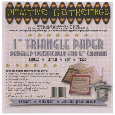 Notions - Primitive Gatherings - 1in Triangle Paper For Charms  - PRI-226