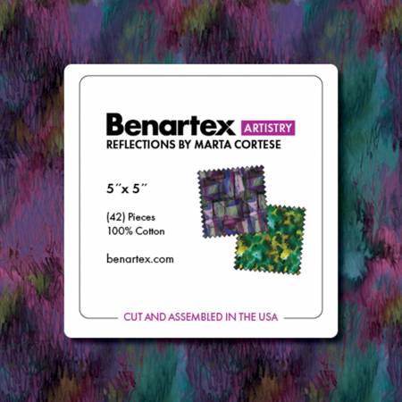 Fabric Benartex 5in Squares Reflections, 42 pcs REFL5PK