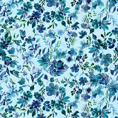Fabric - Hoffman - Step Into Spring - Cerulean - V5304H-258