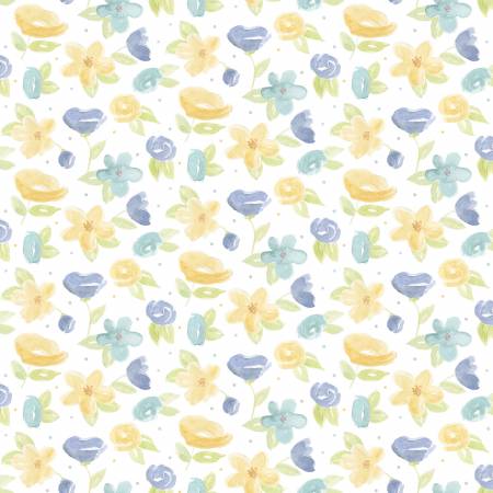 Fabric Riley Blake May Flowers White C12409R-WHITE