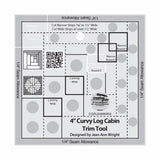 Notions Creative Grids Ruler - 4in Curvy Log Cabin Trim Tool CGRJAW6MINI