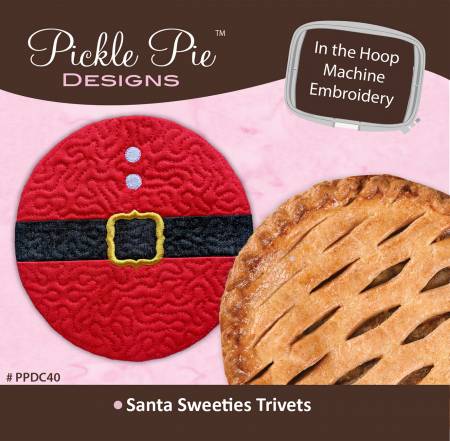 Pattern Pickle Pie Santa Sweeties Trivets - Machine Embroidery PPDC40