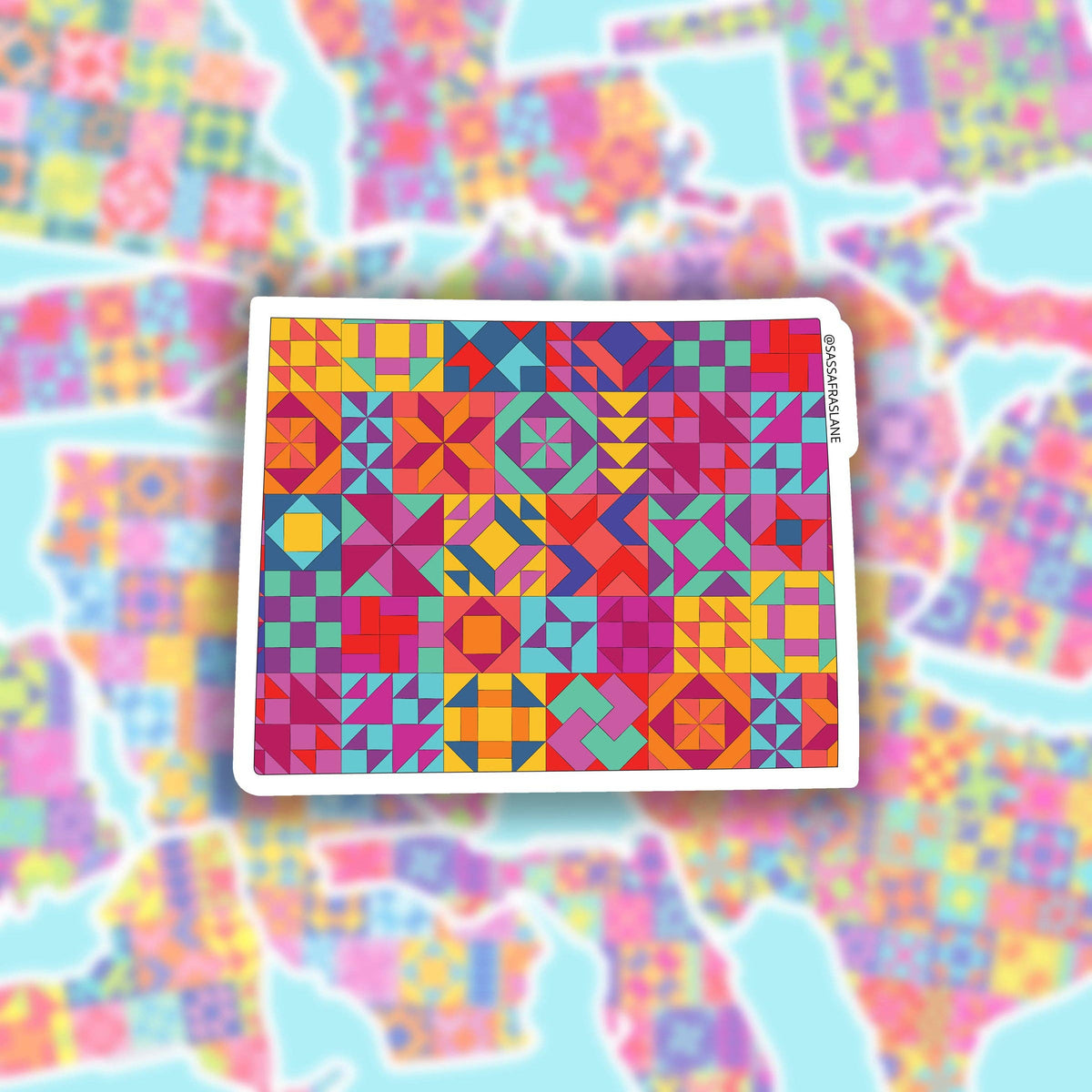 Gifts Wyoming State Quilt Sticker – The Little Shop of Stitches