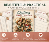 Quilting Retreat Planner - 19 Page PDF Workbook - Digital Download