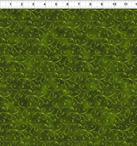 Fabric In The Beginning New Snow Swirl Green 10NS-2