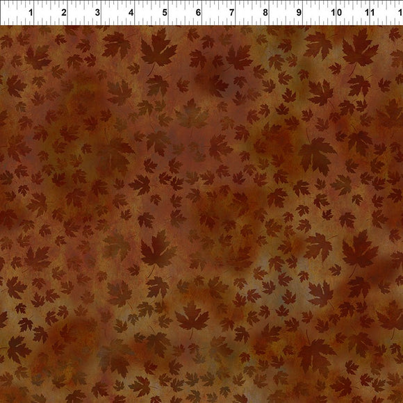 Fabric In The Beginning Autumn Celebration Maple Leaves Brown 11AUT-1