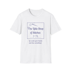 Gifts - The Little Shop of Stitches White T-Shirt - Sizes XS to 5X