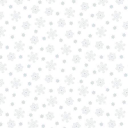 Fabric Henry Glass White on White Small Snowflakes 1253-01W