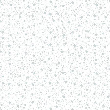 Fabric Henry Glass White on White Stars and Dots 1256-01W