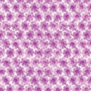 Fabric Benartex Potpourri Blossoms Pink 12913B-21