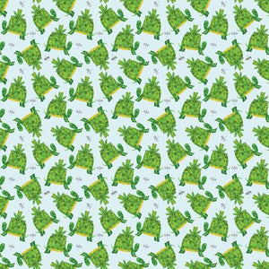 Fabric Benartex Frogtastic Turtles & Frogs Turquoise 13391B-04