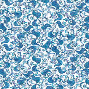 Fabric Benartex Polar Attitude Jazzy Swirls White 13426PB-90