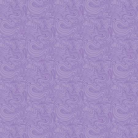 Fabric - Benartex Polar Attitude Purple Squiggles - 13432B-63