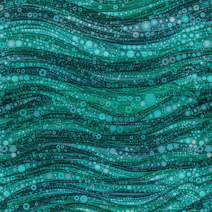 Fabric Camelot Gigi in the Garden Teal Circles 16240105-01