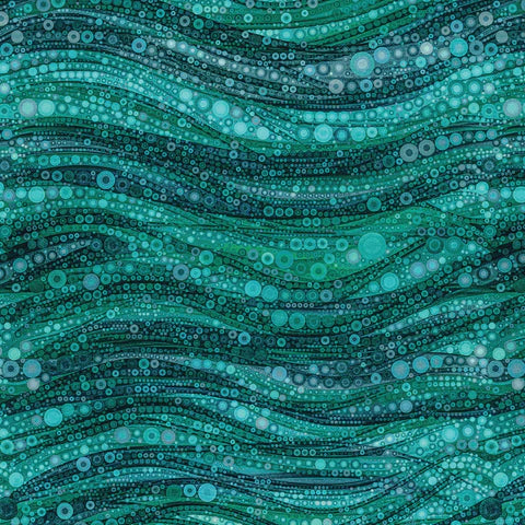 Fabric Camelot Gigi in the Garden Teal Circles 16240105-01