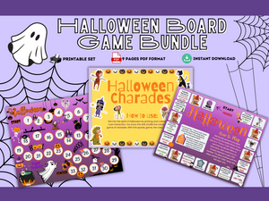Printable Halloween Board Game Bundle - INSTANT DOWNLOAD