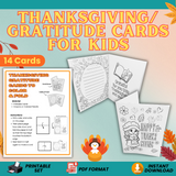 Printable Thanksgiving Gratitude Cards - INSTANT DOWNLOAD