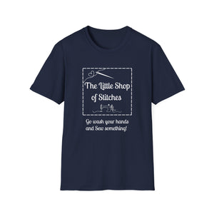 Gifts - The Little Shop of Stitches Shades of Blue T-Shirt - Sizes XS to 5X