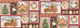Fabric - 3 Wishes Very Merry Gingerbread Patchwork - 24610-MLT