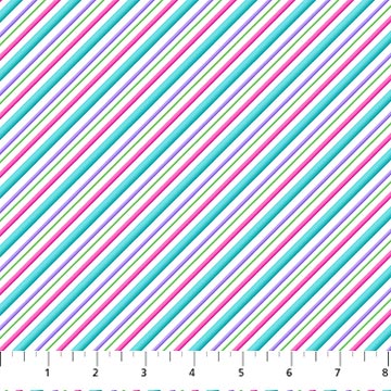 Fabric Northcott Merry and Bright Diagonal Stripe 26972-10