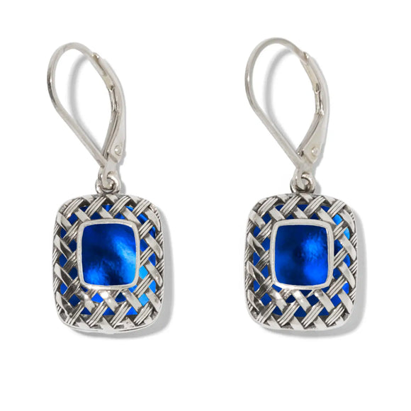 Gifts - Bottled Up Designs - Vintage Quilted Square Earrings - Cobalt QSCE