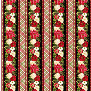 Fabric Henry Glass Winter Garden Border Stripe 2832-99