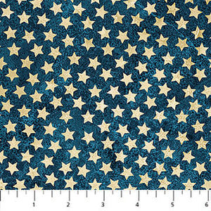 Fabric Northcott Stonehenge America 250 Stars Blue 28375-49