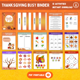 Printable Thanksgiving Busy Binder - INSTANT DOWNLOAD