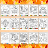Printable Harvest Color by Number Bundle - INSTANT DOWNLOAD