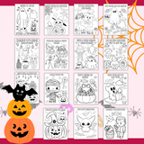 Printable Halloween Coloring Pages - INSTANT DOWNLOAD