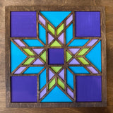Kit - DIY Barn Quilt Pattern Mosaic 8-Point Star Decor Painting Craft Kit