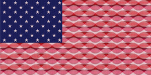 Fabric Henry Glass Patriotic Pop Flag Panel Pearlescent 3478P-87