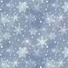 Fabric - Henry Glass Hollyville Manor - Slate Gray Snowflake 3518-11