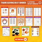 Printable Thanksgiving Busy Binder - INSTANT DOWNLOAD