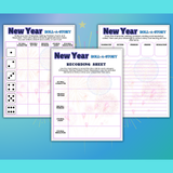 Printable New Year Roll A Story Activity - INSTANT DOWNLOAD