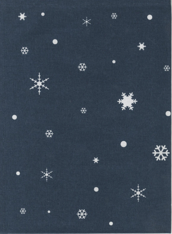 Notions  - Snowflake Tea Towel Navy 400-115