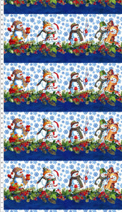 Fabric In The Beginning Winter Border Stripe 41YOA-1