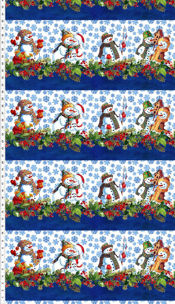 Fabric In The Beginning Winter Border Stripe 41YOA-1