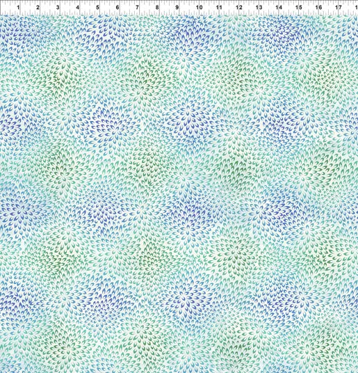 Fabric In The Beginning Vivid Petals Blue 9VIV-7