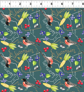 Fabric In The Beginning Natural State Wisconsin 49JHU-1