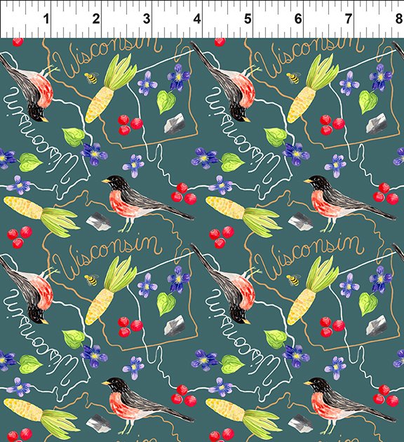 Fabric In The Beginning Natural State Wisconsin 49JHU-1