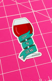 Gifts Sip 'N' Sew Wine Sticker - Set of 6 - from Sassafras Lane