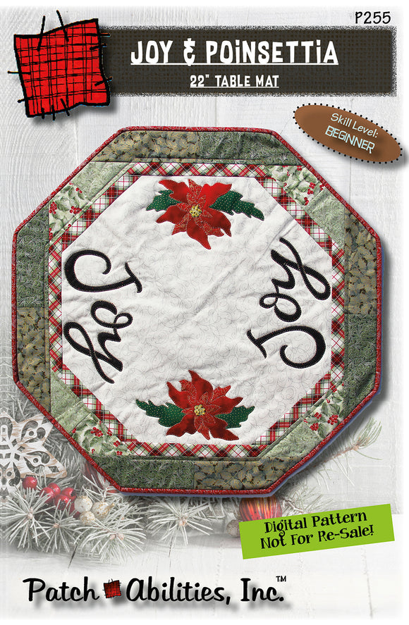 Pattern Patch-Abilities - Joy Table Mat - DIGITAL DOWNLOAD P255