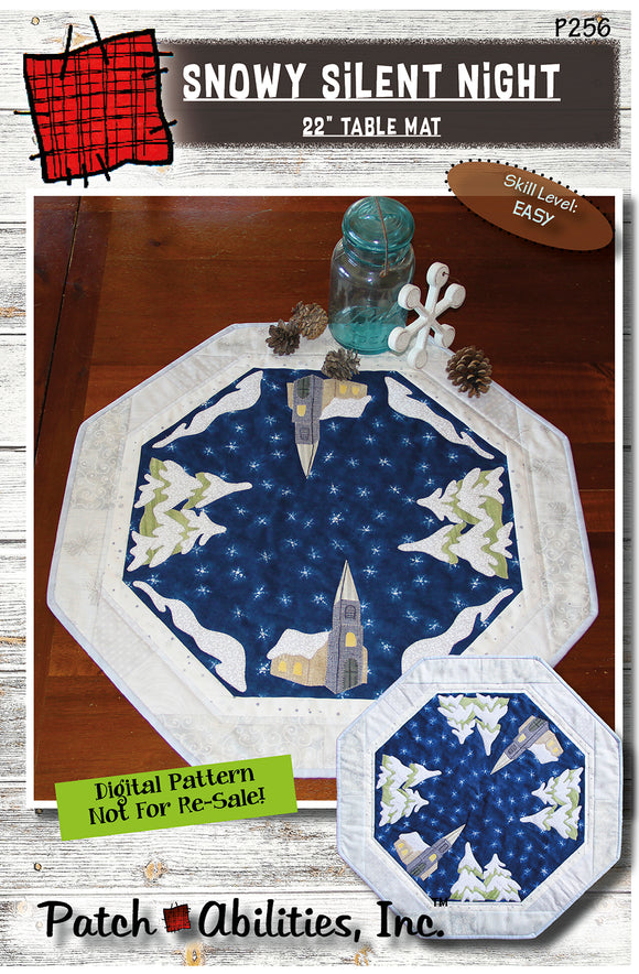 Pattern Patch-Abilities - Snowy Silent Night Table Mat - DIGITAL DOWNLOAD P256